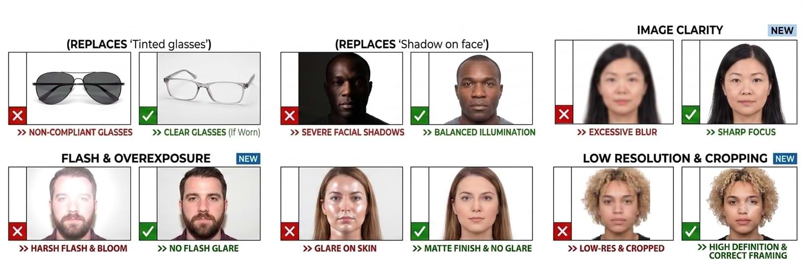 Armenia eVisa facial photo chart with correct and incorrect portrait upload examples